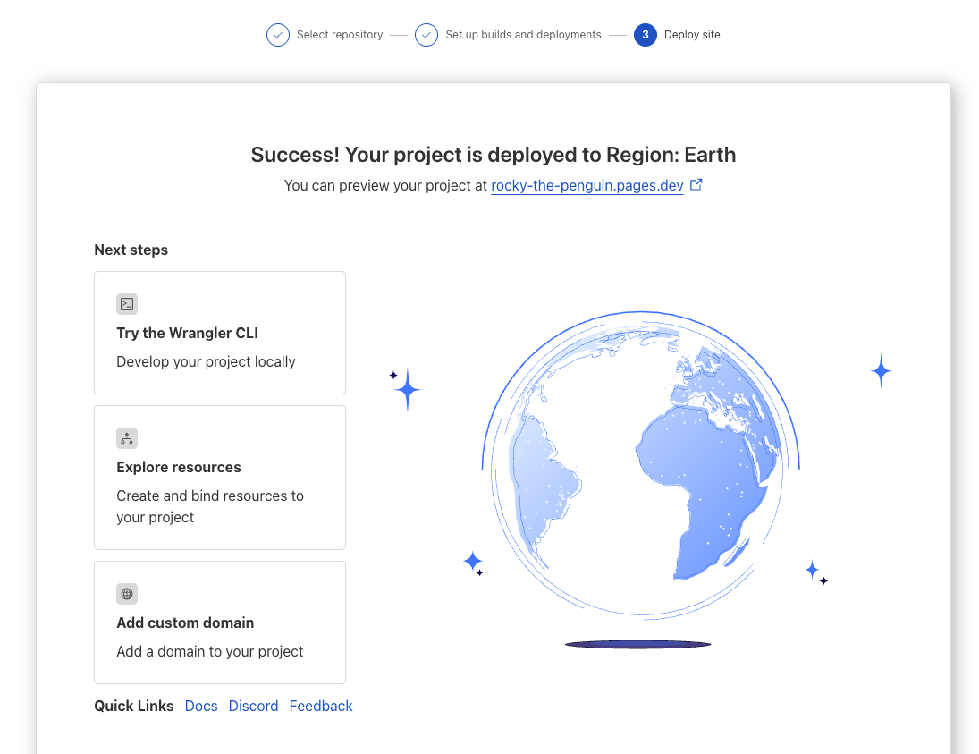 Cloudflare successful deployment